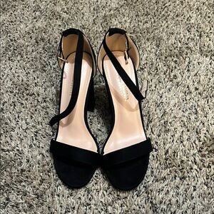 Fashion Nova Elegant Black Strappy Heels